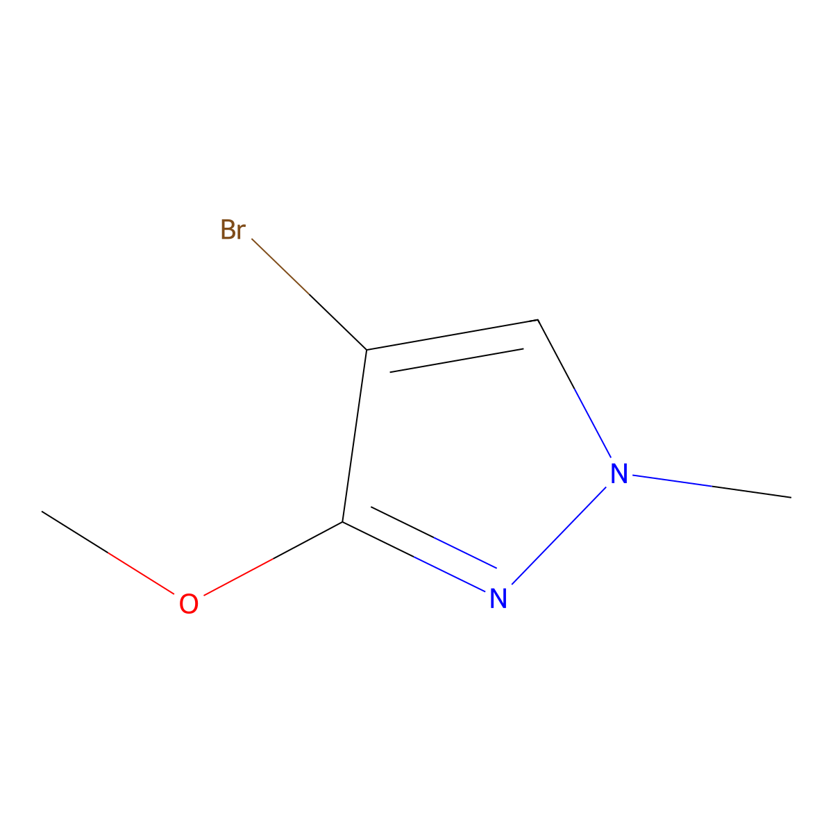 4-bromo-3-methoxy-1-methyl-1H-pyrazole molecular structure, CAS 1350323-85-1