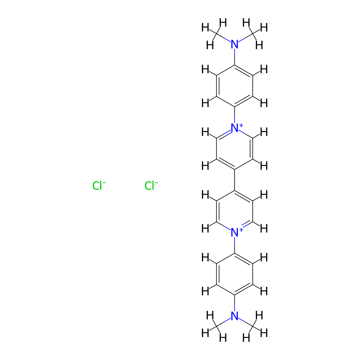 1,1'-Bis(4-(dimethylamino)phenyl)-[4,4'-bipyridine]-1,1'-diium chloride molecular structure, CAS 1350324-34-3