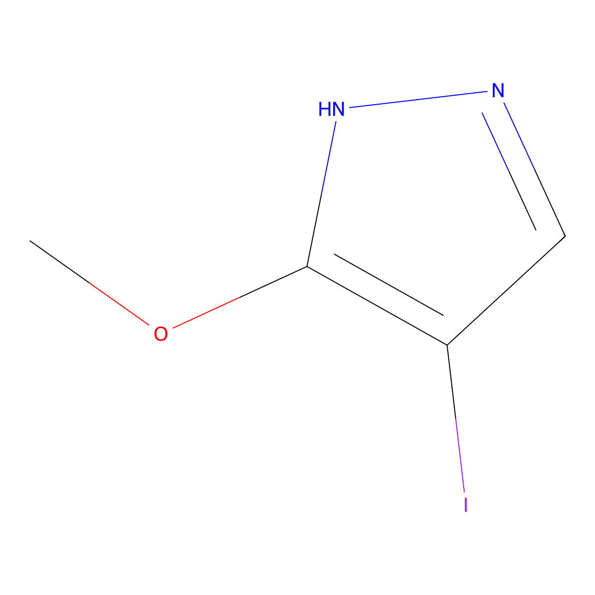 4-iodo-3-methoxy-1H-pyrazole molecular structure, CAS 1350325-05-1