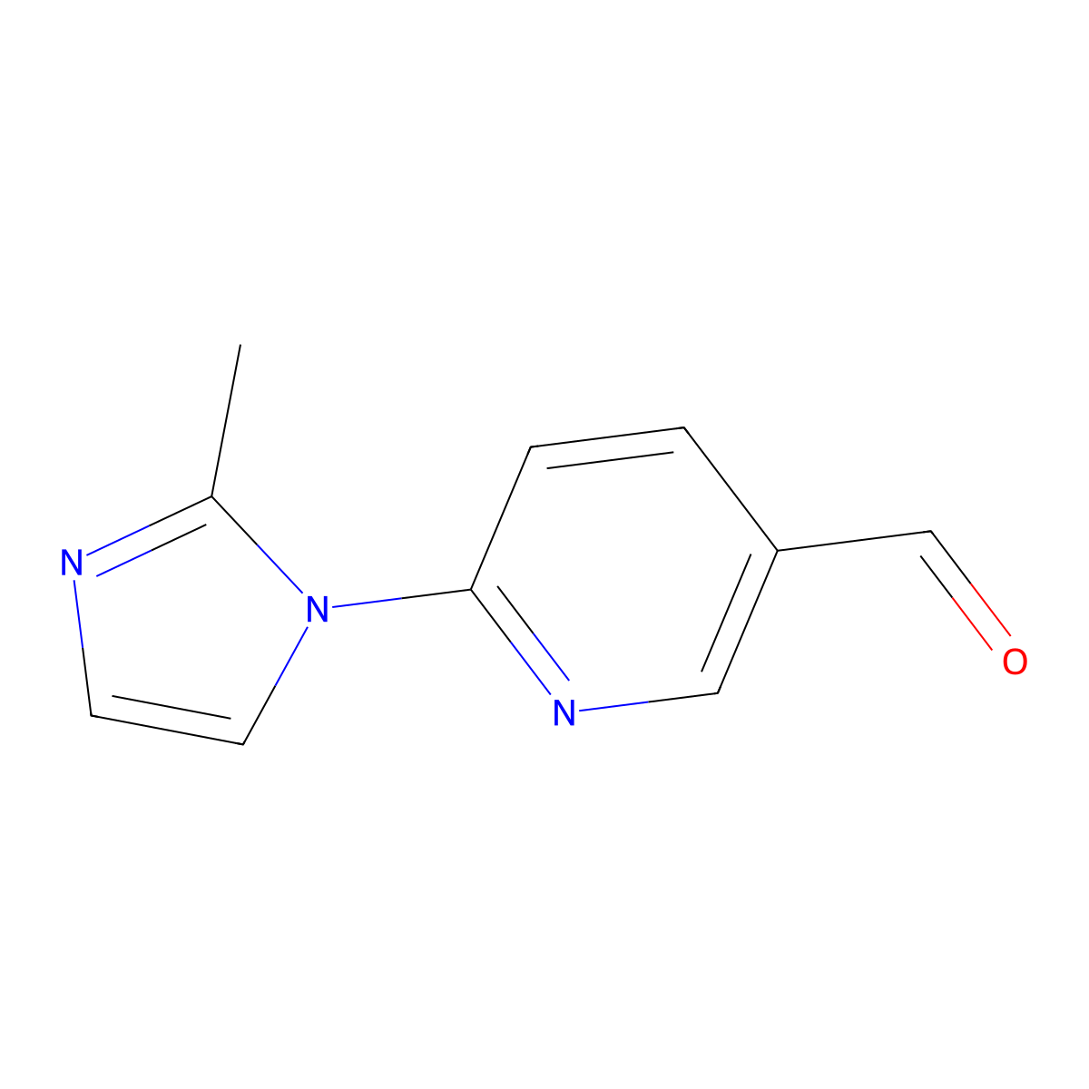 6-(2-Methyl-1H-imidazol-1-YL)pyridine-3-carbaldehyde molecular structure, CAS 1350349-62-0