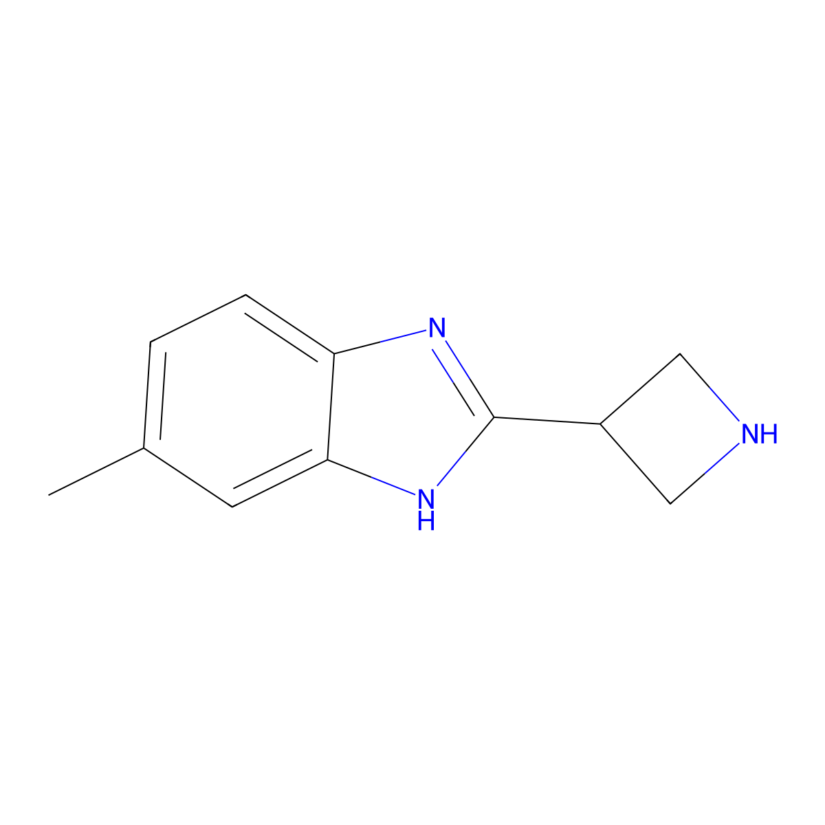 2-Azetidin-3-YL-5-methyl-1H-benzoimidazole molecular structure, CAS 1350356-34-1
