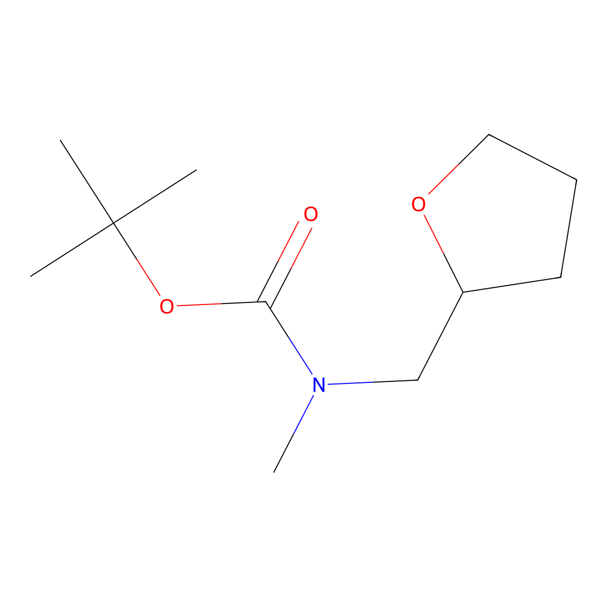 tert-butyl N-methyl-N-[(oxolan-2-yl)methyl]carbamate molecular structure, CAS 1350361-59-9