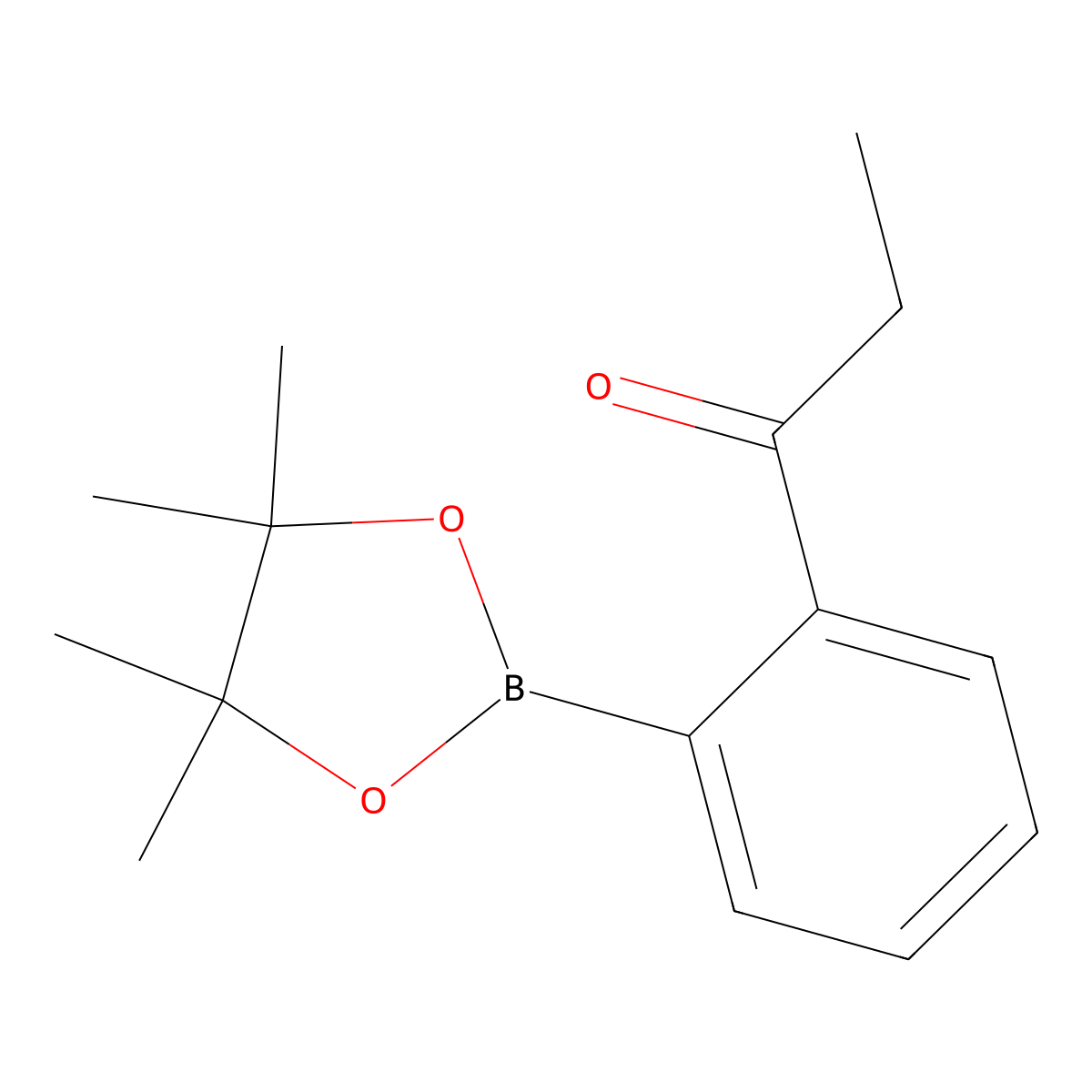 1-[2-(Tetramethyl-1,3,2-dioxaborolan-2-yl)phenyl]propan-1-one molecular structure, CAS 1350374-35-4