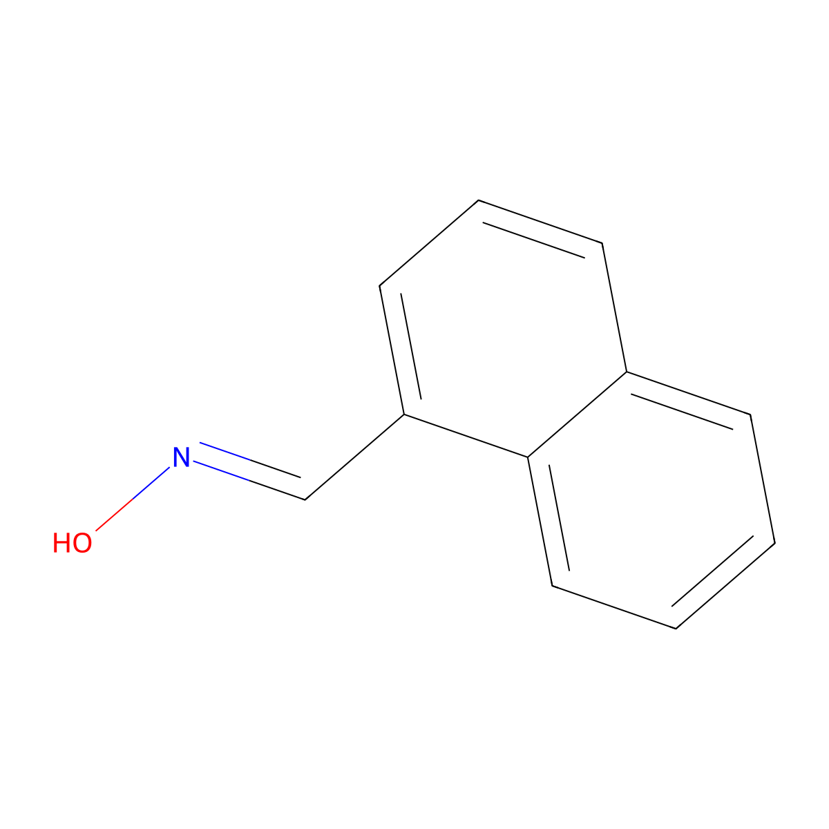1-Naphthalenecarboxaldehyde, oxime molecular structure, CAS 13504-46-6