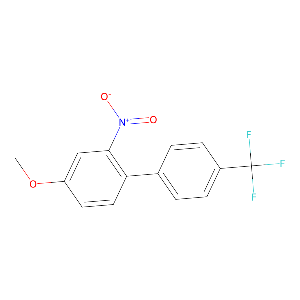 4-Methoxy-2-nitro-4'-(trifluoromethyl)-1,1'-biphenyl molecular structure, CAS 1350446-31-9