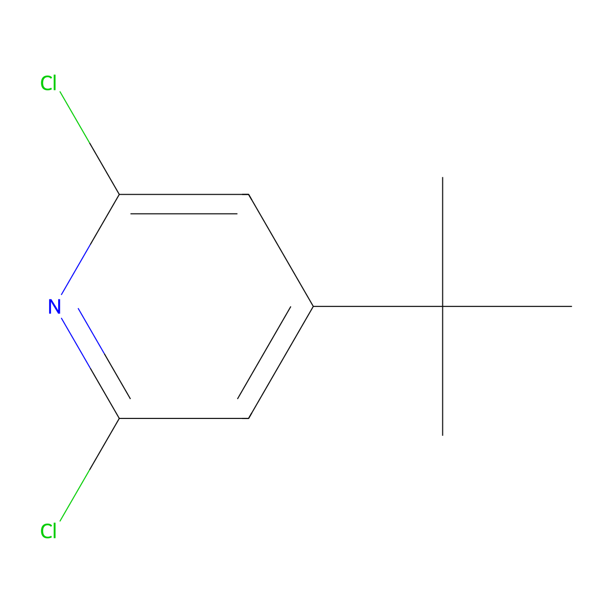 4-Tert-butyl-2,6-dichloropyridine molecular structure, CAS 1350449-23-8