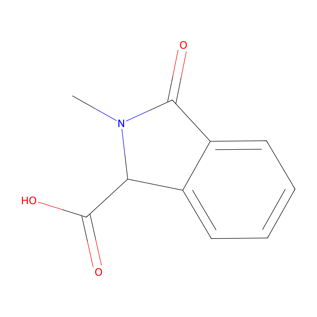 2-methyl-3-oxo-2,3-dihydro-1H-isoindole-1-carboxylic acid molecular structure, CAS 1350468-65-3
