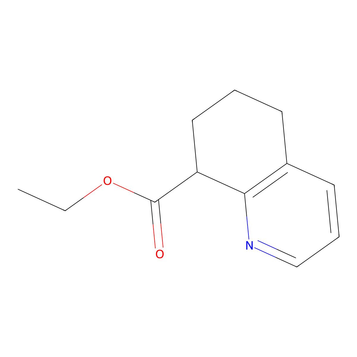 Ethyl 5,6,7,8-tetrahydroquinoline-8-carboxylate molecular structure, CAS 1350468-72-2