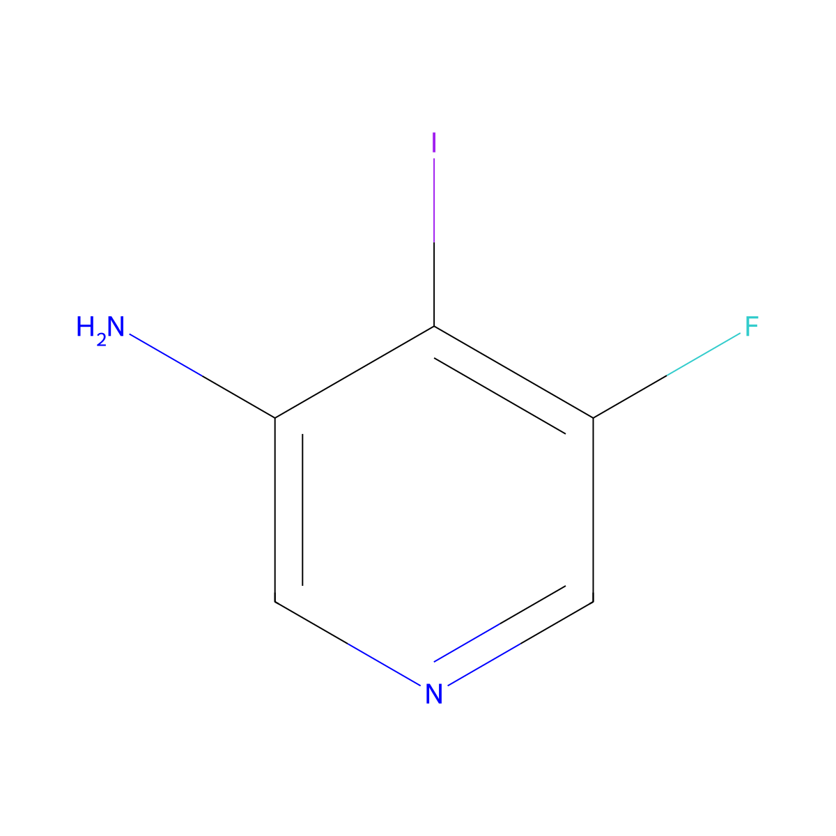 5-Fluoro-4-iodopyridin-3-amine molecular structure, CAS 1350475-29-4