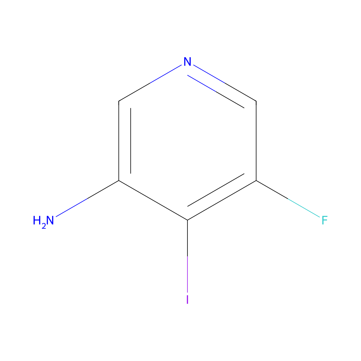 5-Fluoro-4-iodopyridin-3-amine molecular structure, CAS 1350475-29-4