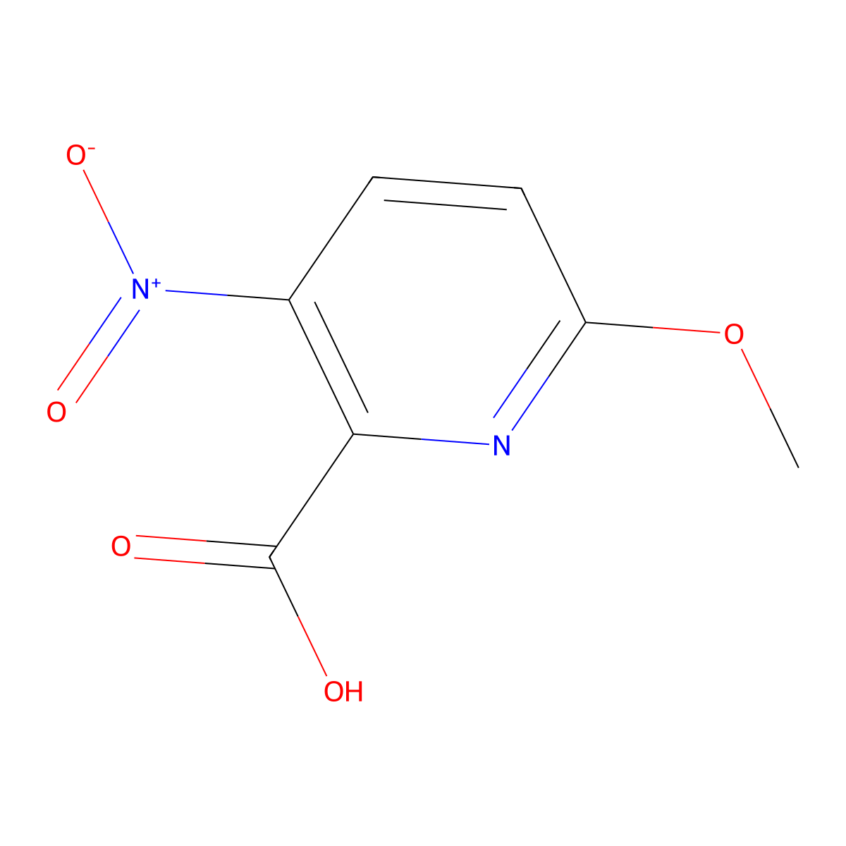 6-Methoxy-3-nitro-pyridine-2-carboxylic acid molecular structure, CAS 1350475-33-0