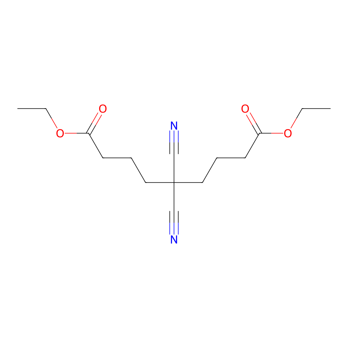 Diethyl 5,5-dicyanononanedioate molecular structure, CAS 1350475-35-2