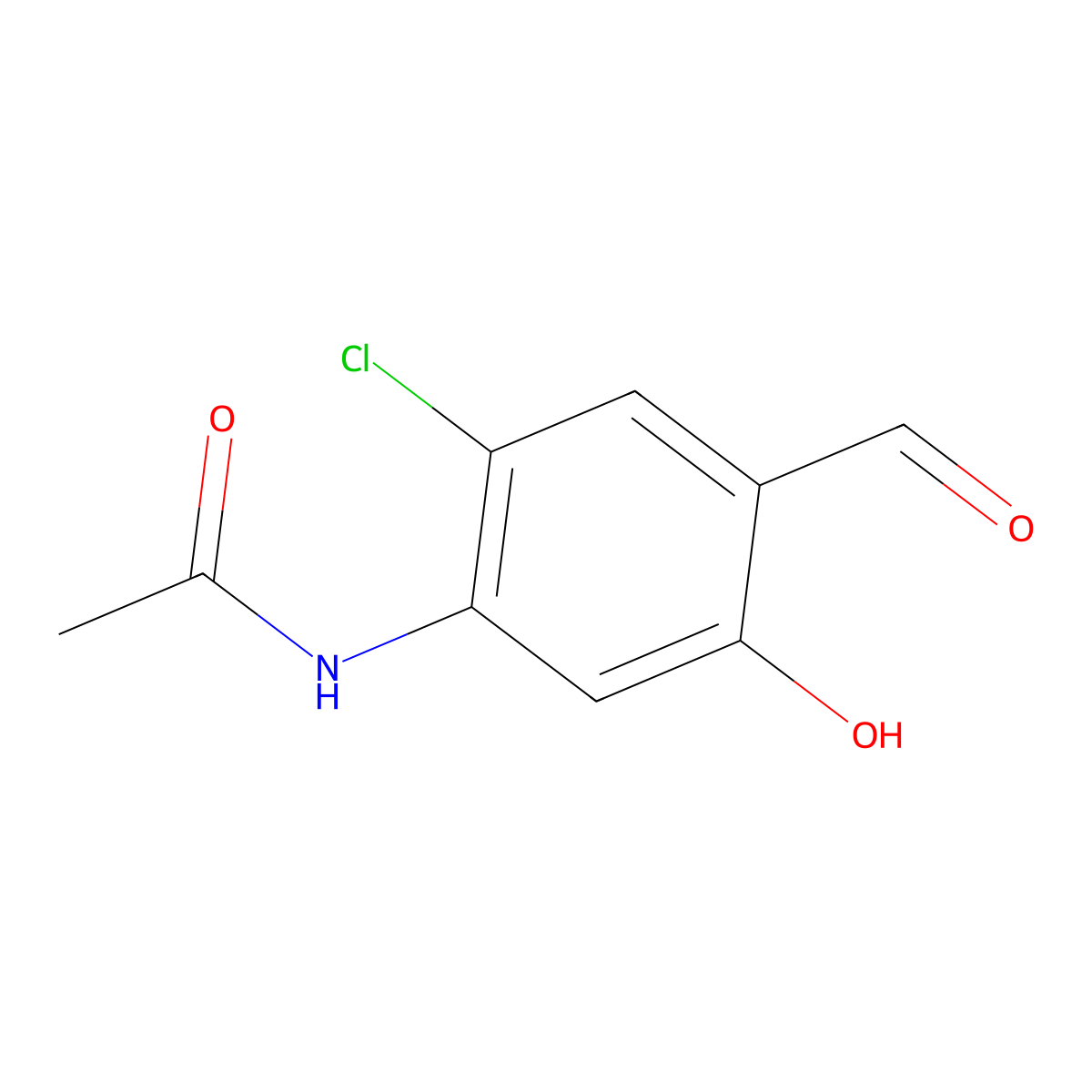 N-(2-Chloro-4-formyl-5-hydroxyphenyl)acetamide molecular structure, CAS 1350475-36-3