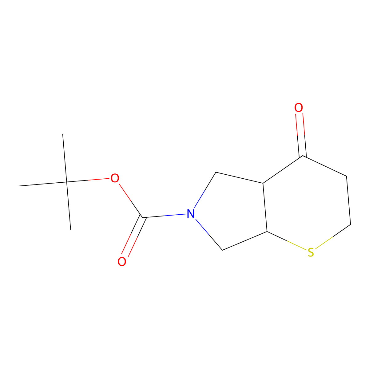 tert-butyl (4aR,7aS)-4-oxo-2,3,4a,5,7,7a-hexahydrothiopyrano[2,3-c]pyrrole-6-carboxylate molecular structure, CAS 1350475-47-6