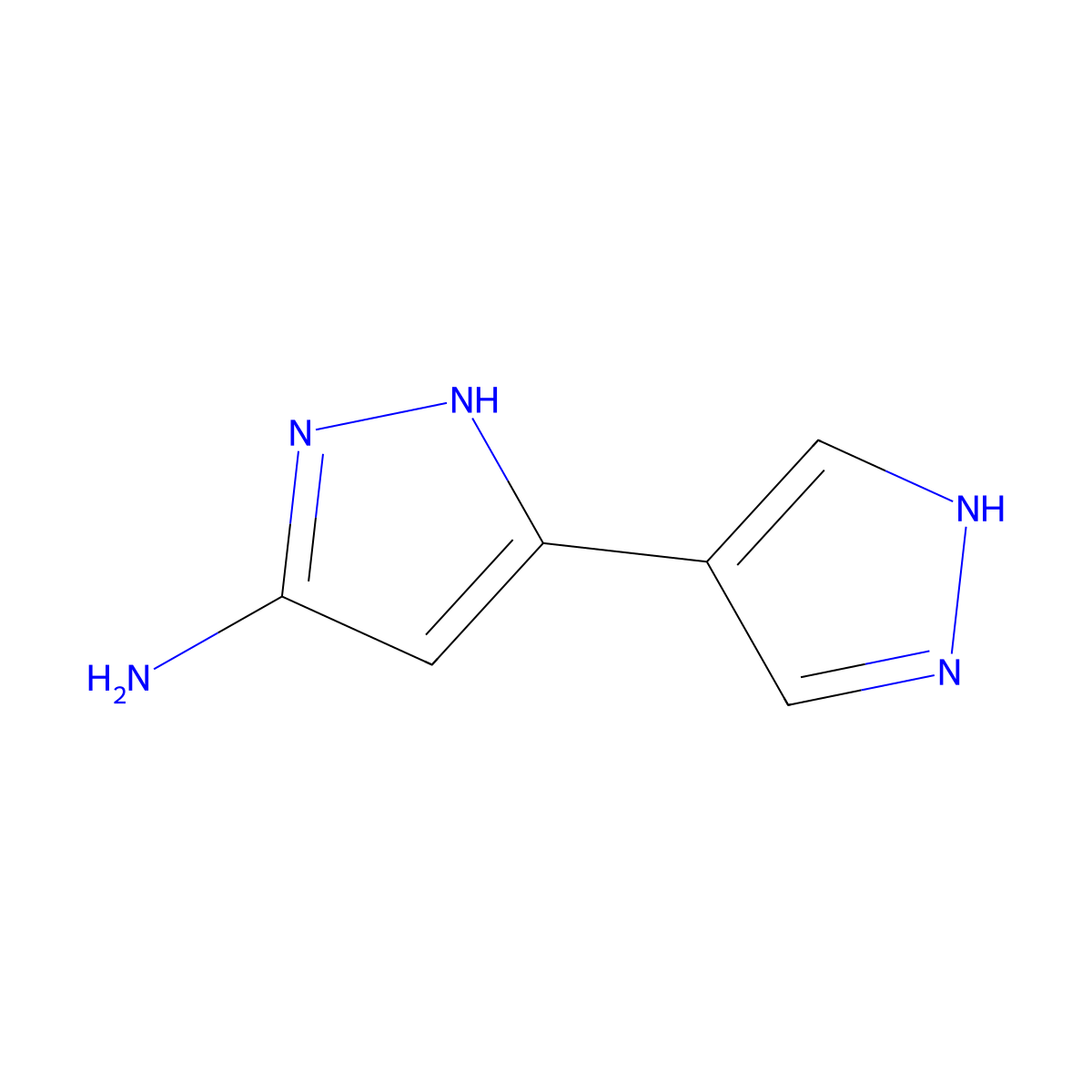 5-(1H-pyrazol-4-yl)-1H-pyrazol-3-amine molecular structure, CAS 1350477-68-7