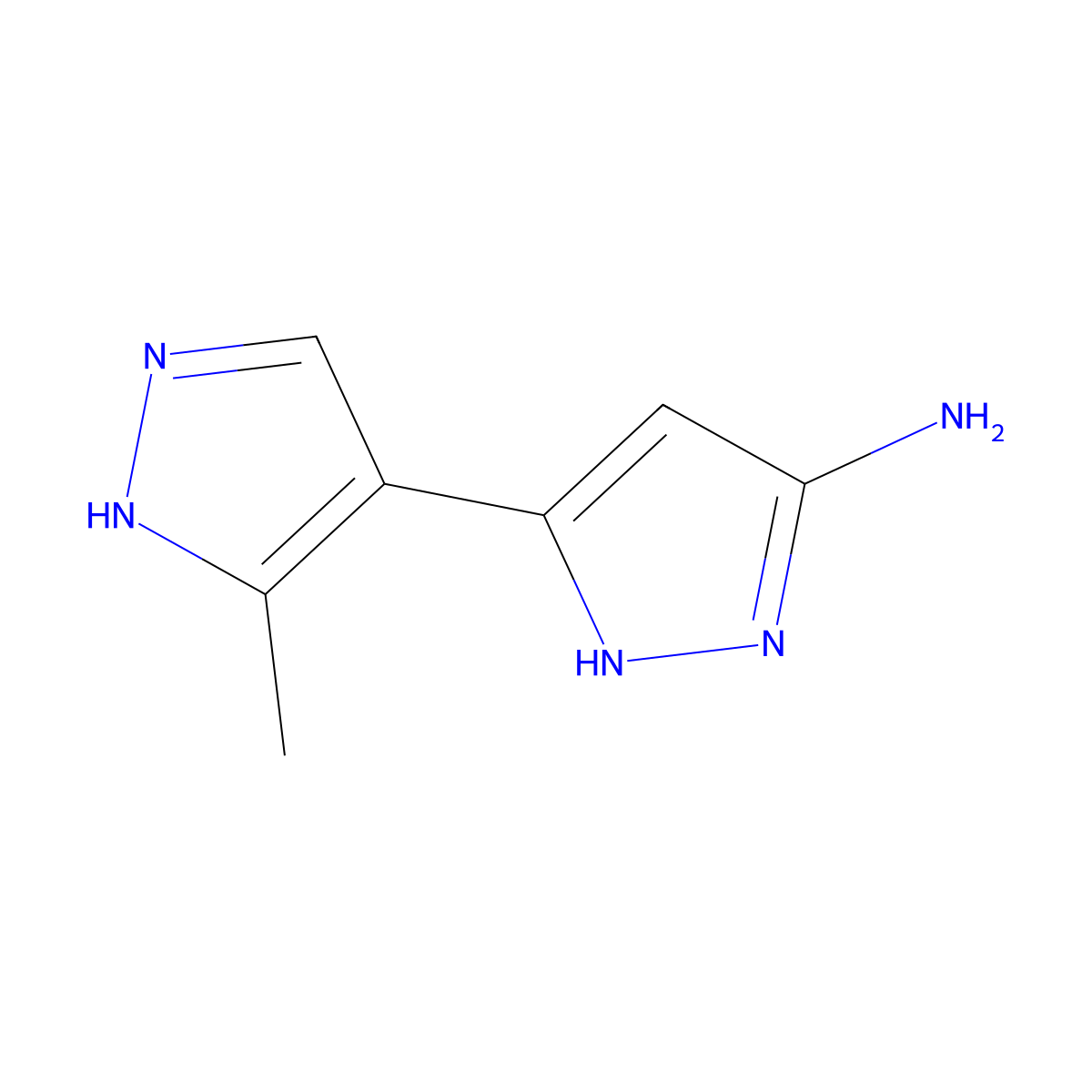 3-(5-Methyl-1H-pyrazol-4-YL)-1H-pyrazol-5-amine molecular structure, CAS 1350477-94-9