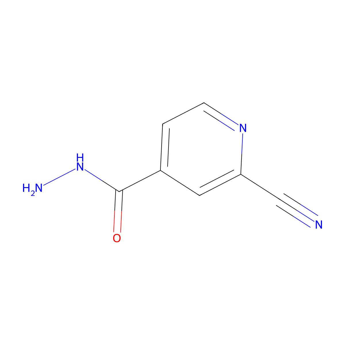 2-Cyanoisonicotinohydrazide molecular structure, CAS 135048-32-7