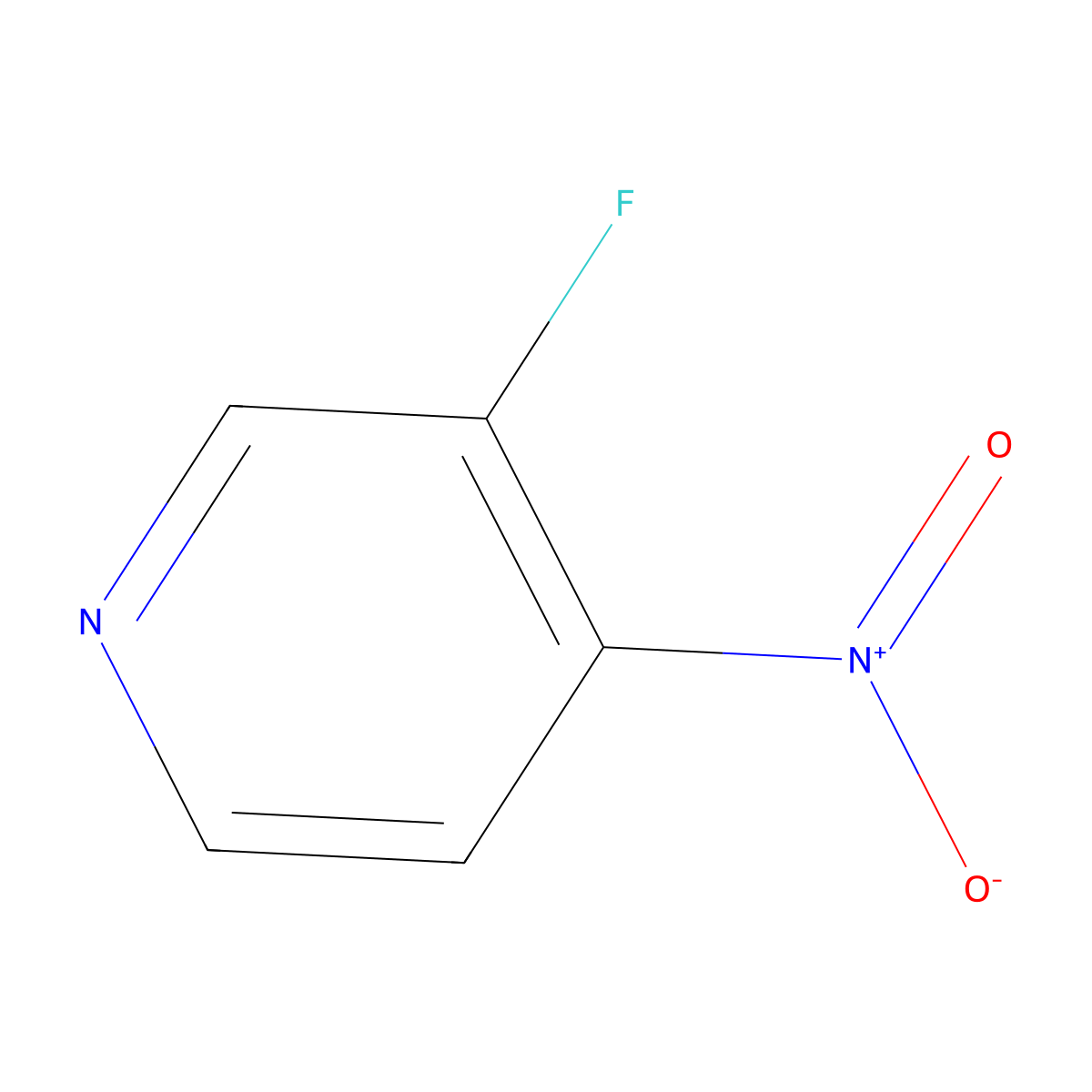 3-Fluoro-4-nitropyridine molecular structure, CAS 13505-01-6