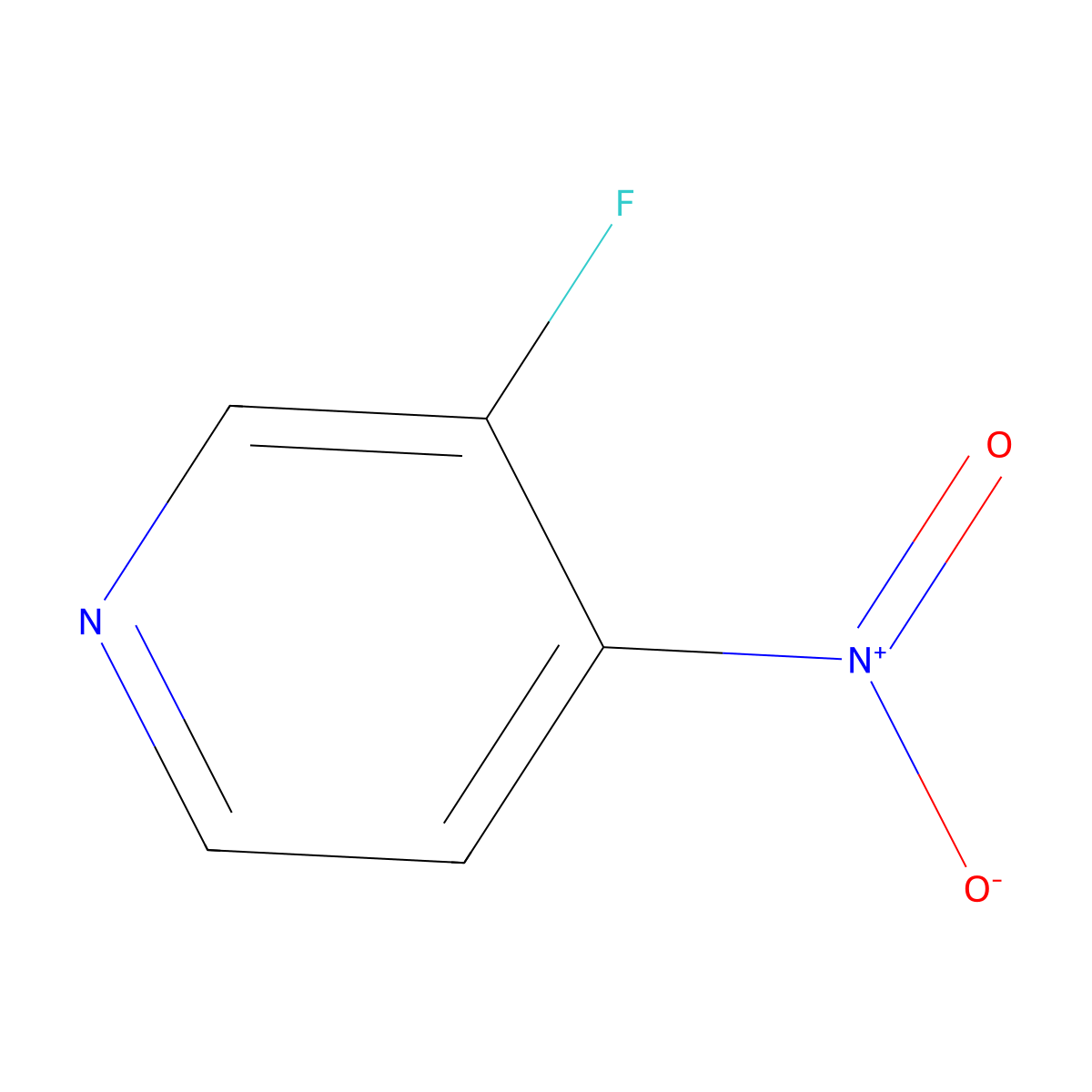 3-Fluoro-4-nitropyridine molecular structure, CAS 13505-01-6