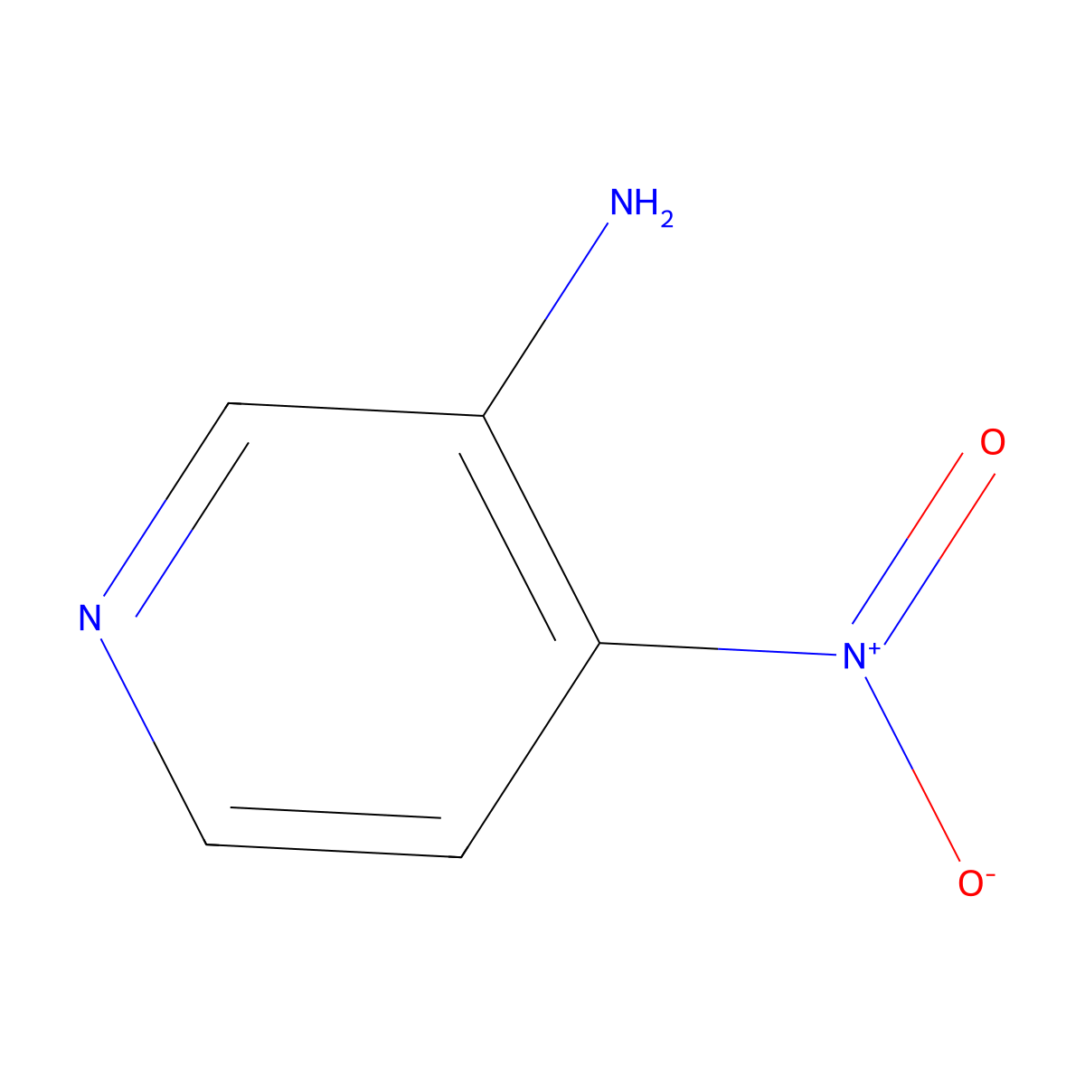 3-Amino-4-nitropyridine molecular structure, CAS 13505-02-7