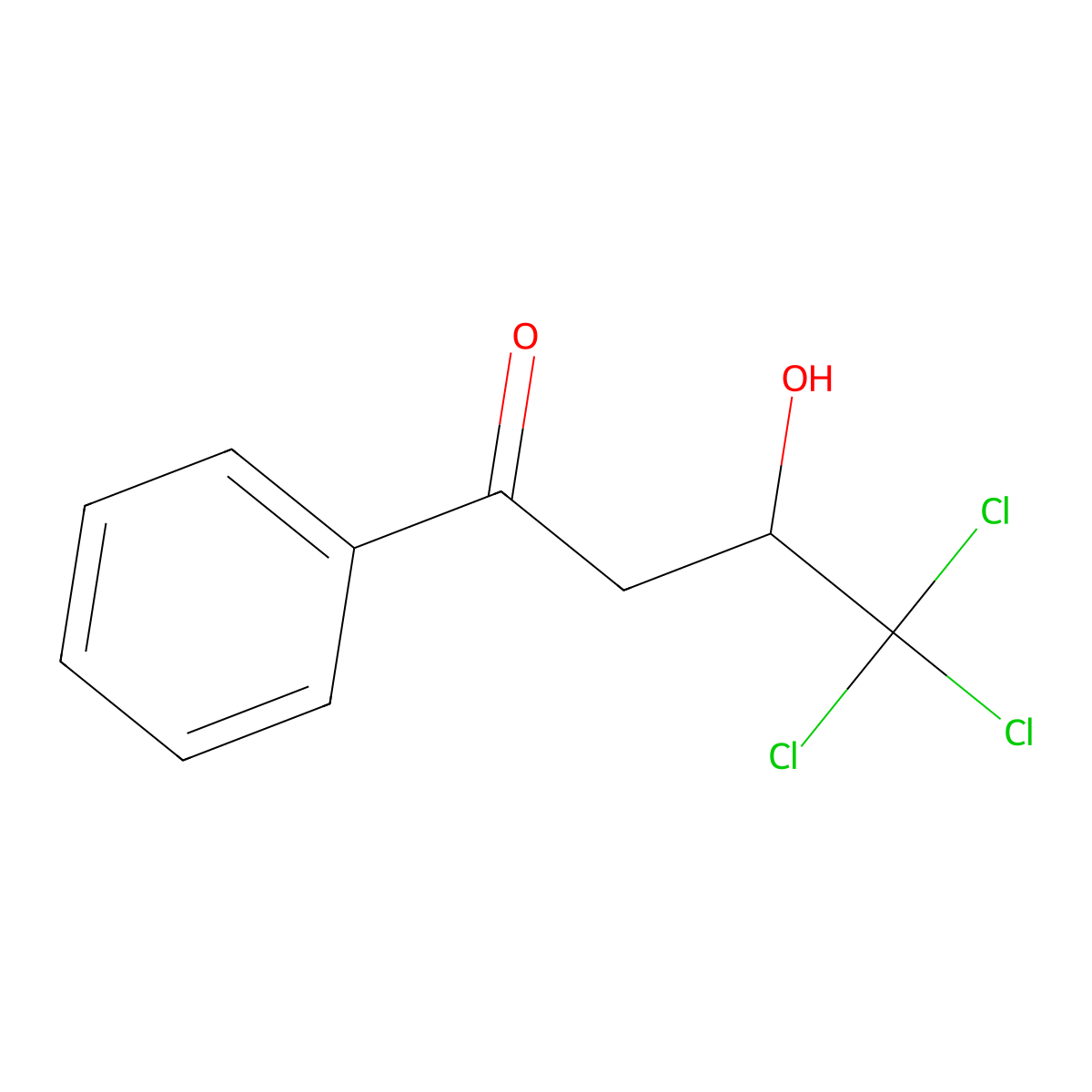 4,4,4-Trichloro-3-hydroxy-1-phenyl-butan-1-one molecular structure, CAS 13505-41-4
