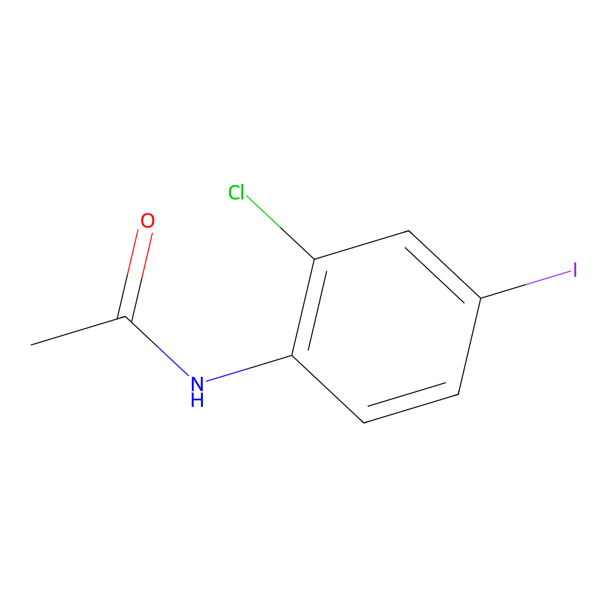 N-(2-Chloro-4-iodophenyl)acetamide molecular structure, CAS 135050-05-4