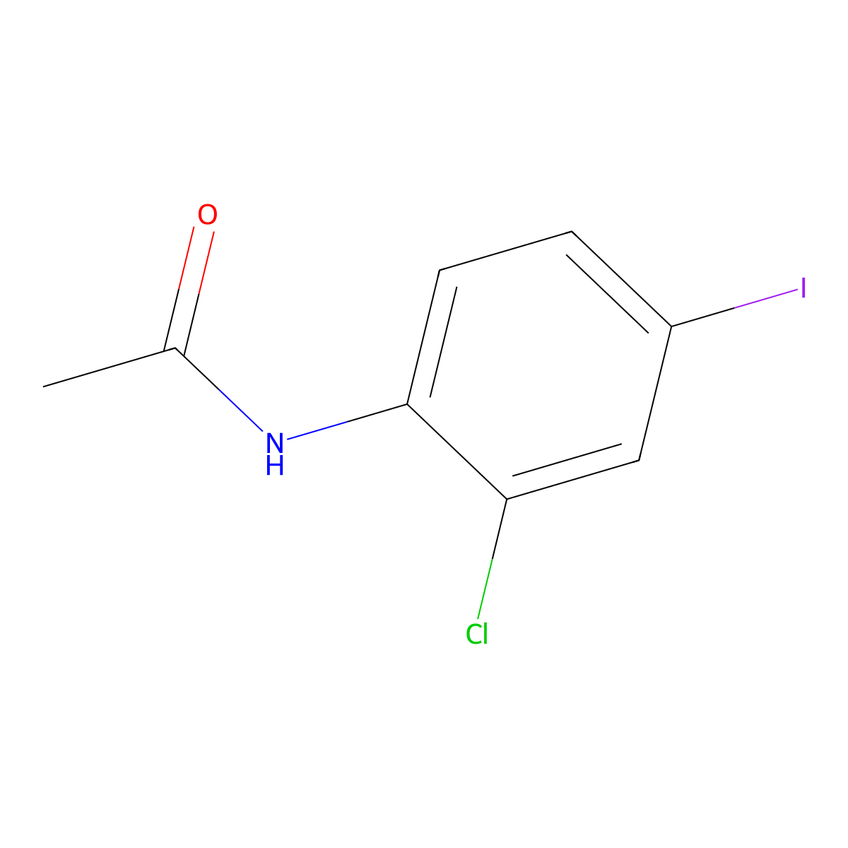 N-(2-Chloro-4-iodophenyl)acetamide molecular structure, CAS 135050-05-4