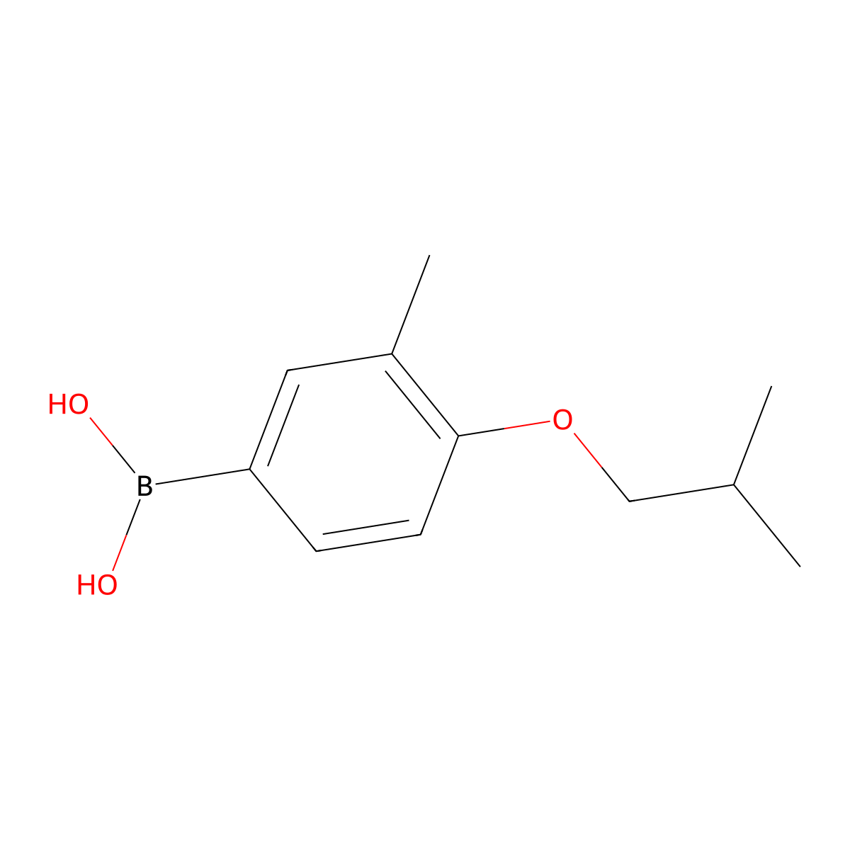 (4-Isobutoxy-3-methylphenyl)boronic acid molecular structure, CAS 1350511-89-5