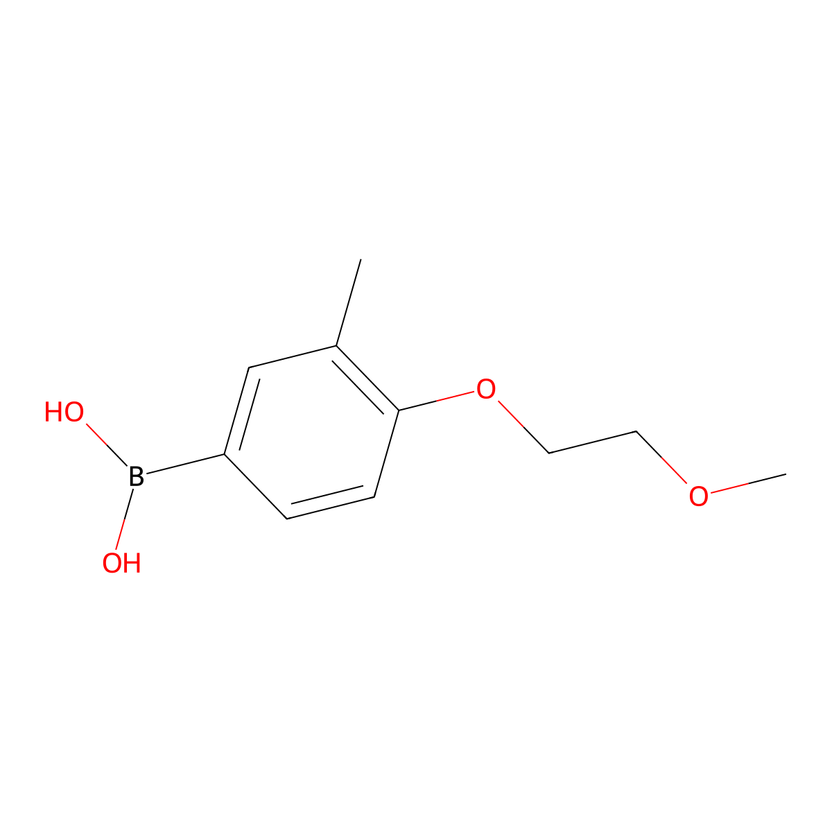 B-[4-(2-Methoxyethoxy)-3-methylphenyl]boronic acid molecular structure, CAS 1350511-99-7