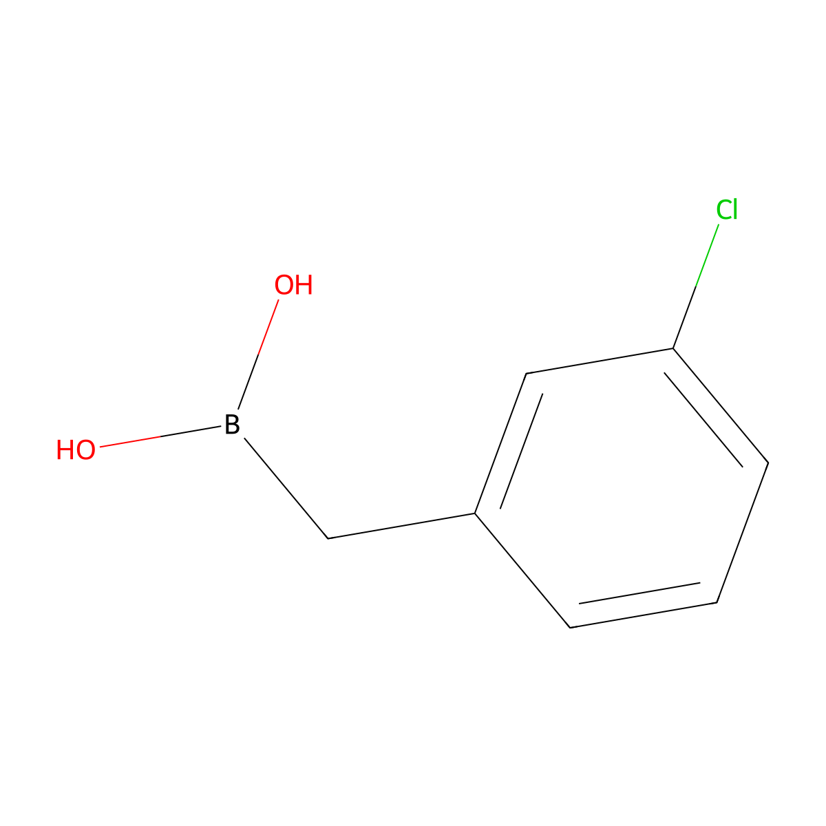 [(3-Chlorophenyl)methyl]boronic acid molecular structure, CAS 1350512-06-9