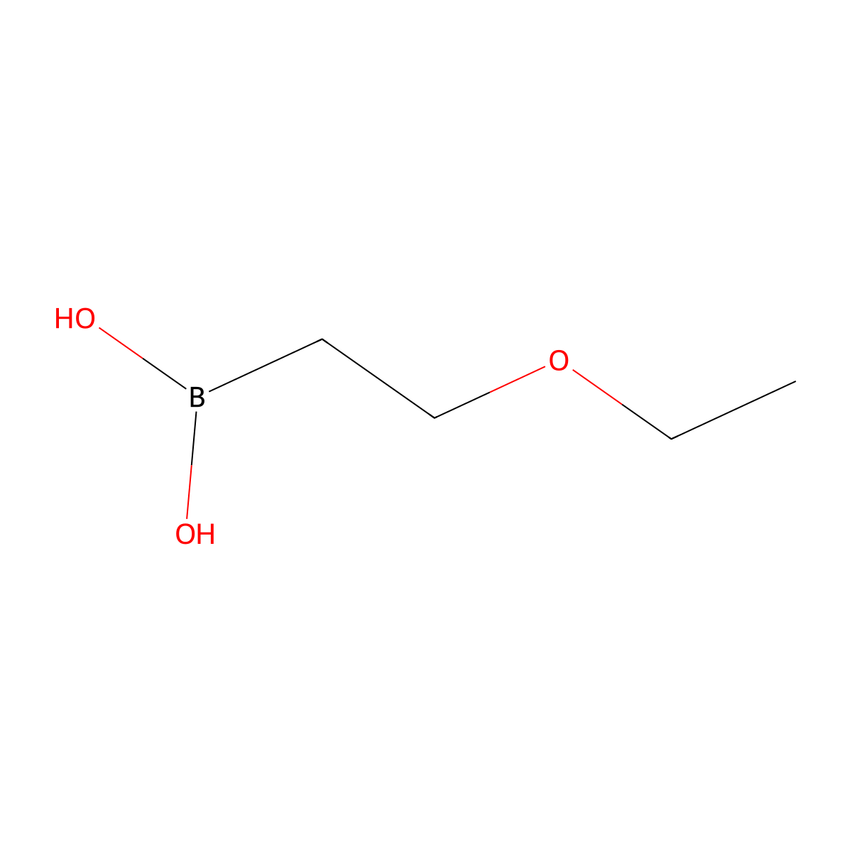 (2-Ethoxyethyl)boronic acid molecular structure, CAS 1350512-12-7