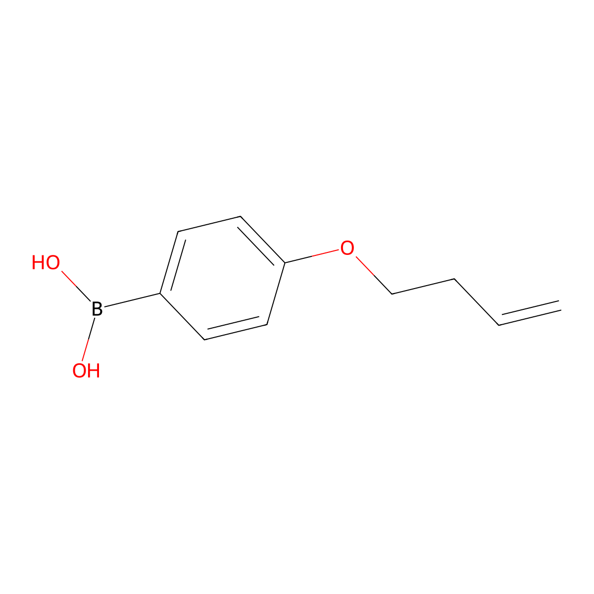 [4-(But-3-en-1-yloxy)phenyl]boronic acid molecular structure, CAS 1350512-21-8