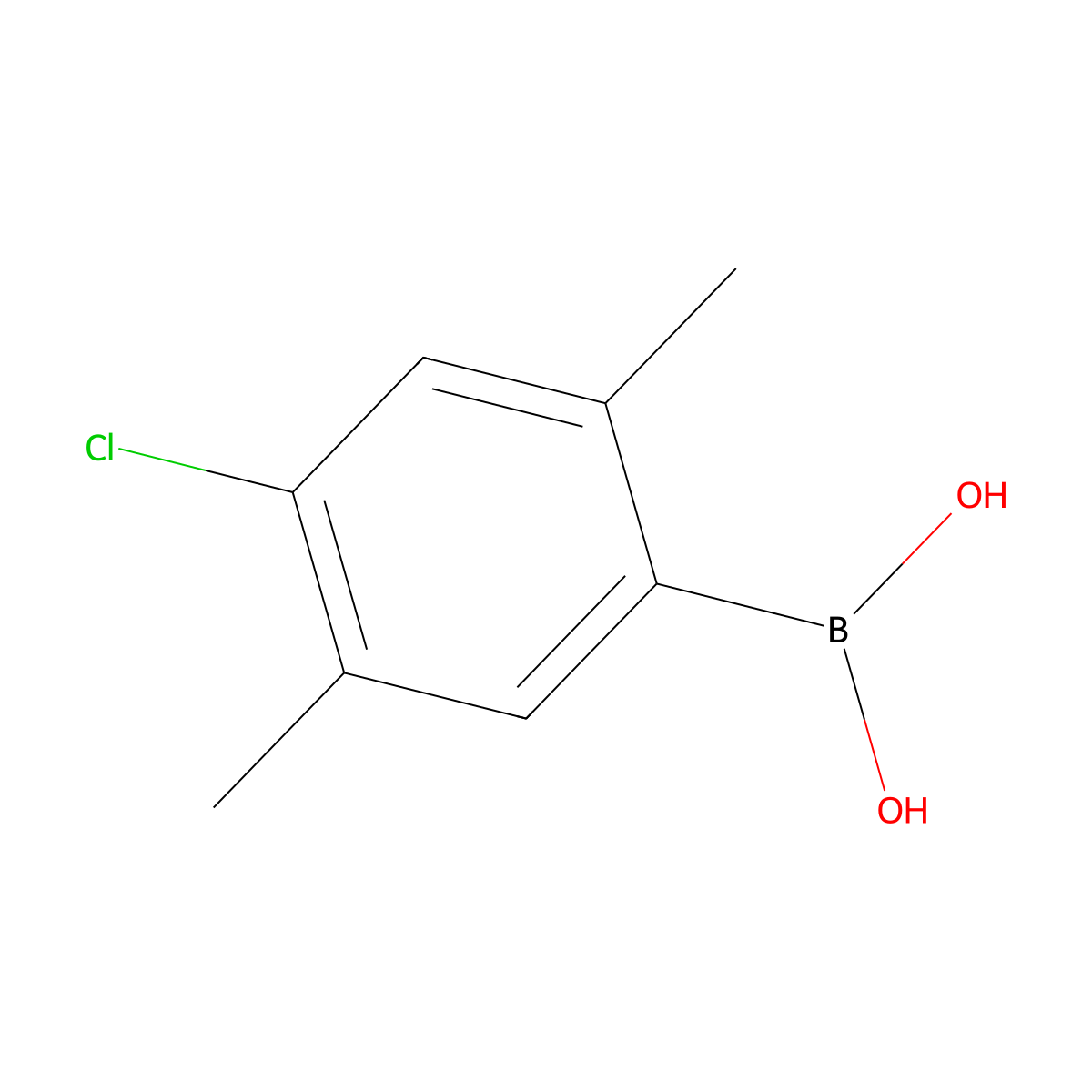 (4-Chloro-2,5-dimethylphenyl)boronic acid molecular structure, CAS 1350512-30-9