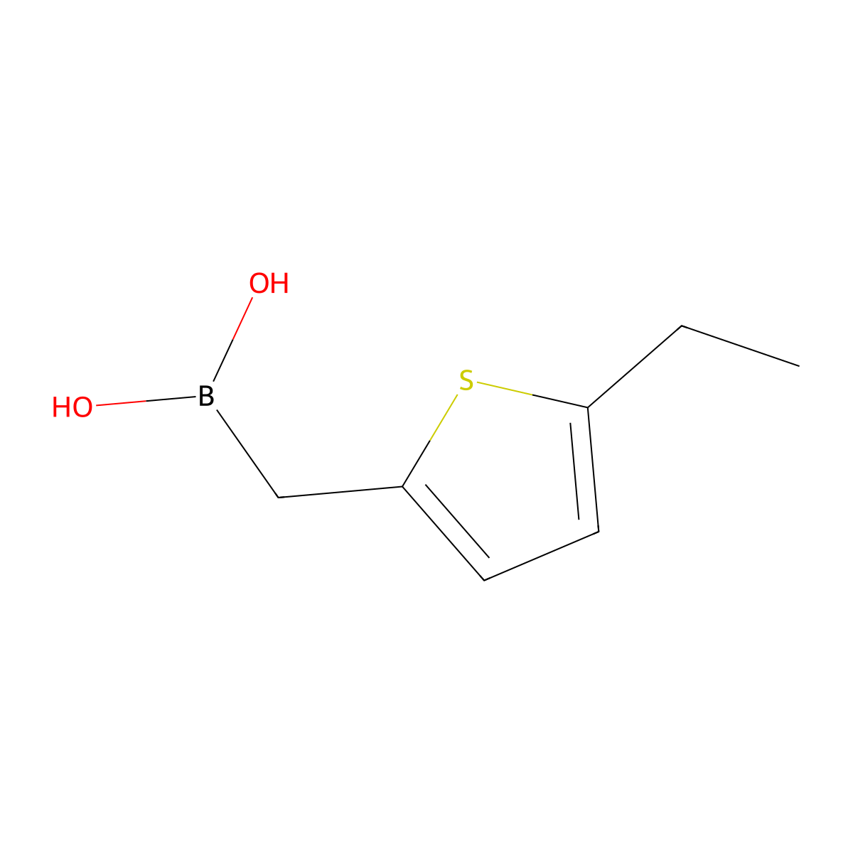[(5-Ethylthiophen-2-yl)methyl]boronic acid molecular structure, CAS 1350512-51-4