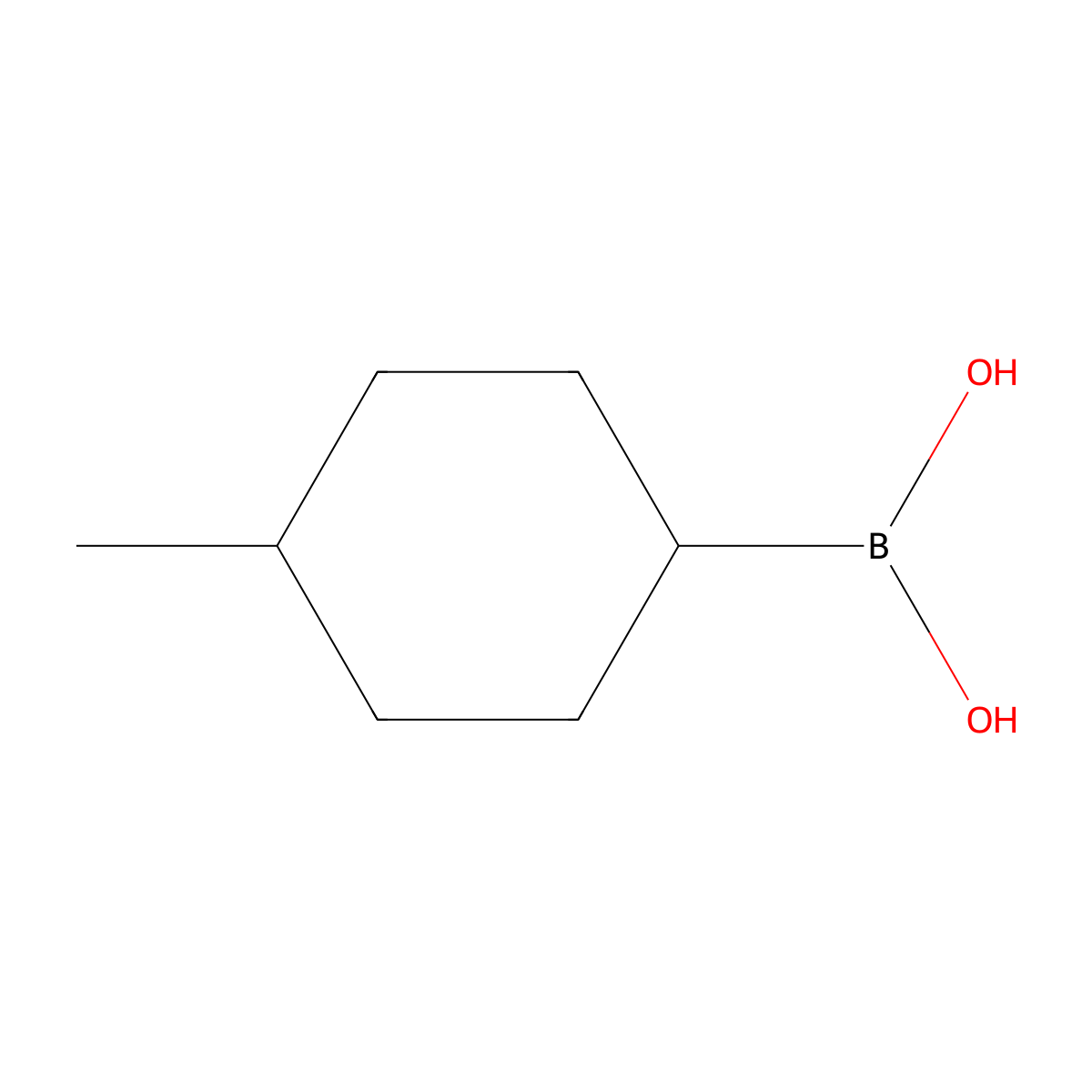 (4-Methylcyclohexyl)boronic acid molecular structure, CAS 1350512-60-5