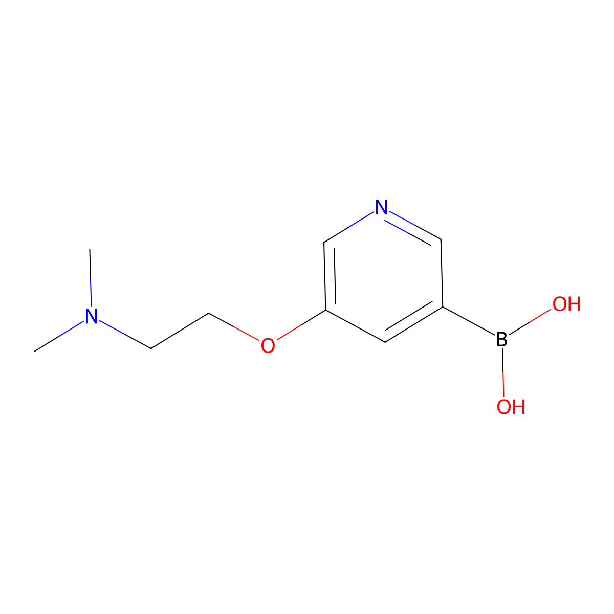 {5-[2-(Dimethylamino)ethoxy]pyridin-3-yl}boronic acid molecular structure, CAS 1350512-65-0