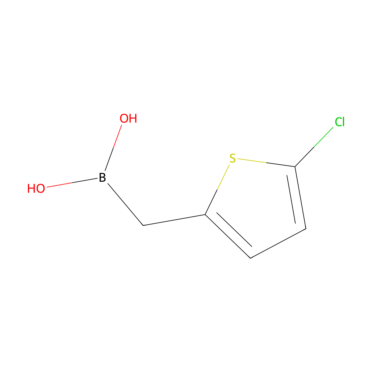 [(5-Chlorothiophen-2-yl)methyl]boronic acid molecular structure, CAS 1350512-73-0