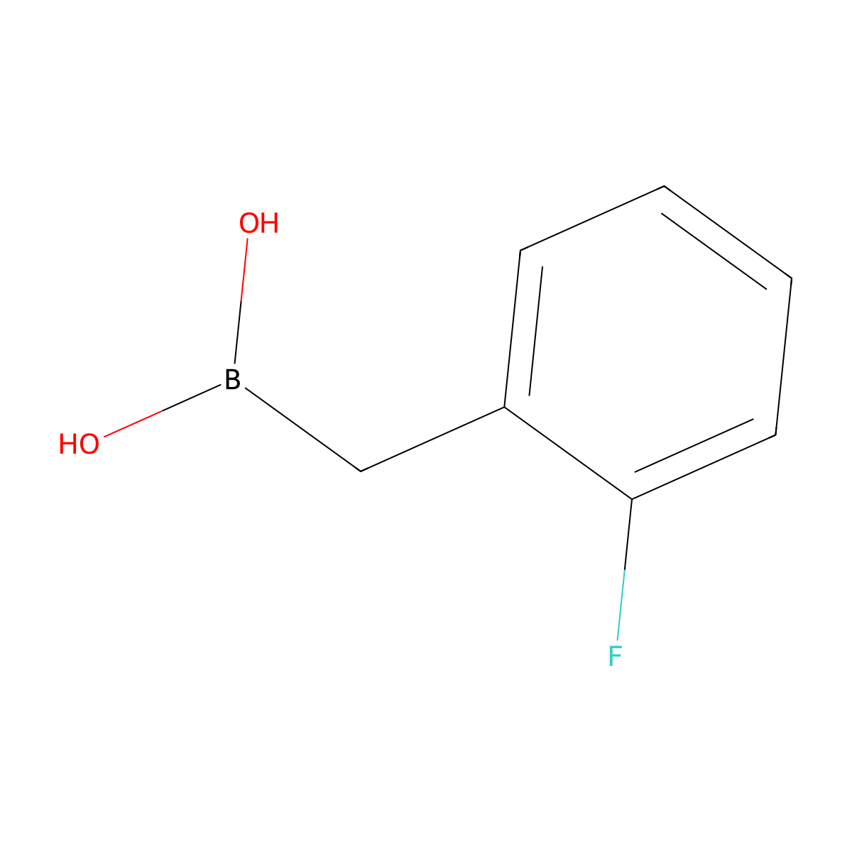 [(2-Fluorophenyl)methyl]boronic acid molecular structure, CAS 1350512-75-2