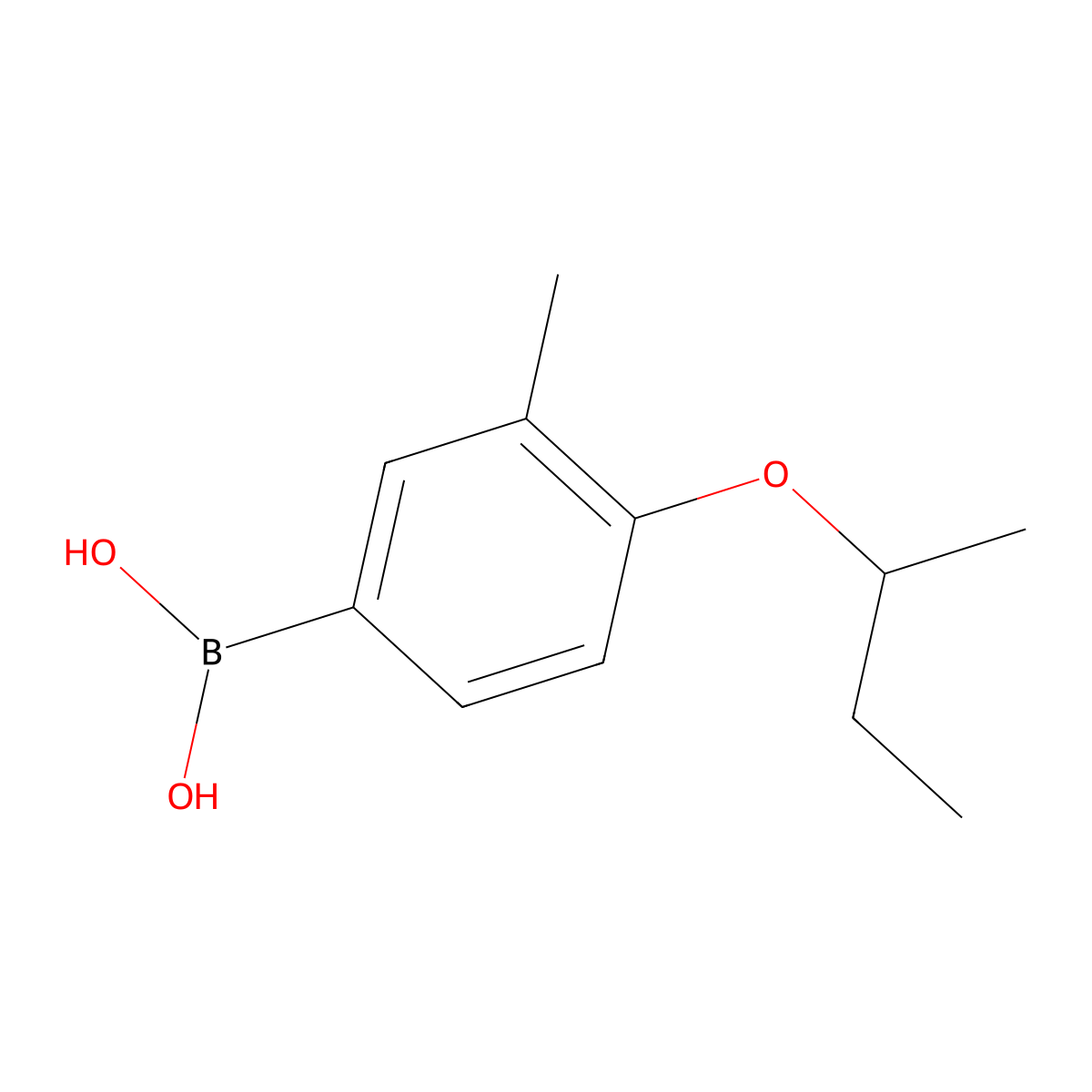 4-(sec-Butoxy)-3-methylphenylboronic Acid molecular structure, CAS 1350512-88-7