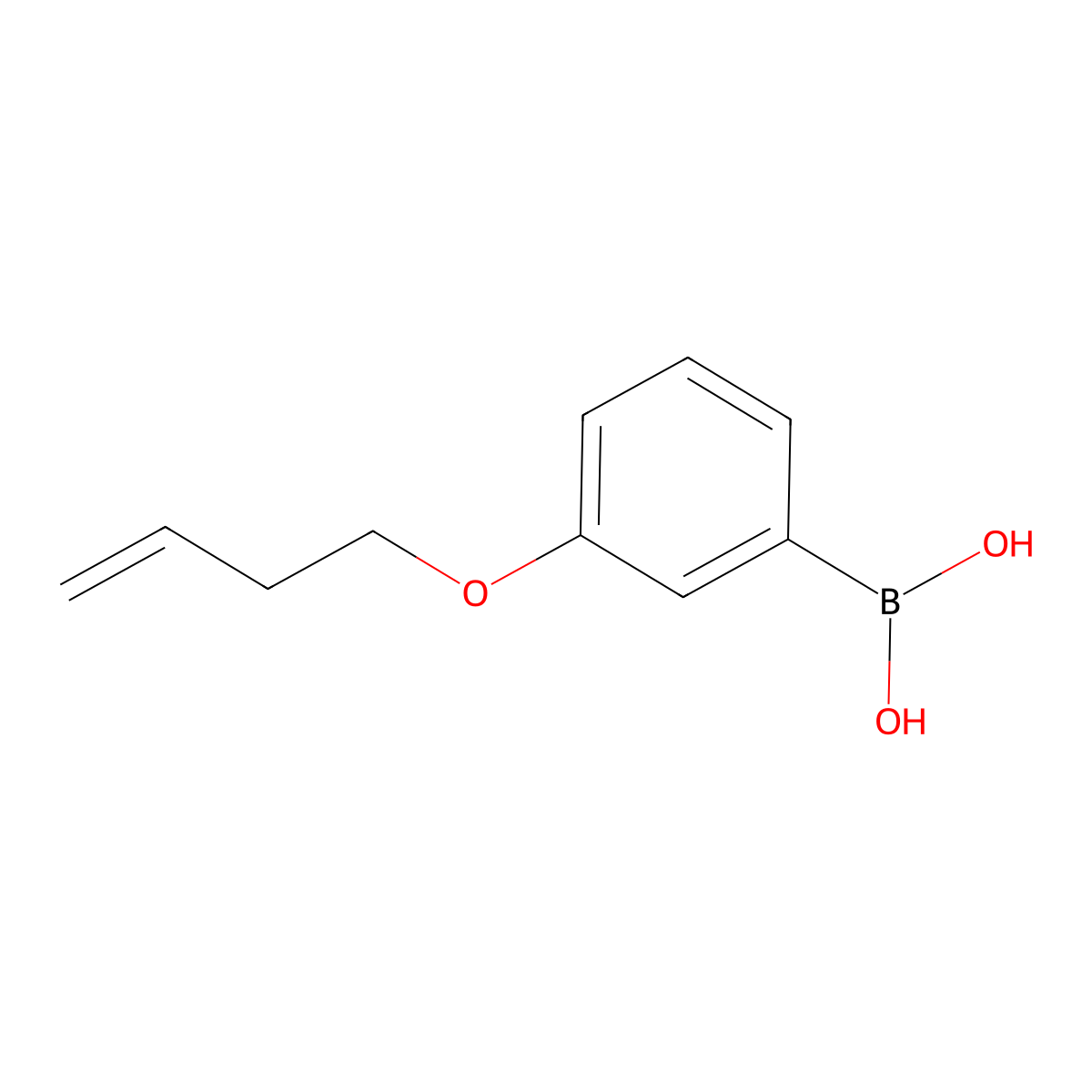 3-(But-3-enyloxy)phenylboronic acid molecular structure, CAS 1350512-89-8