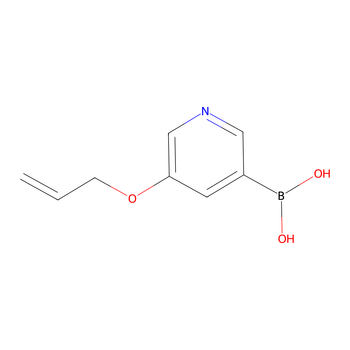 [5-(Prop-2-en-1-yloxy)pyridin-3-yl]boronic acid molecular structure, CAS 1350512-98-9