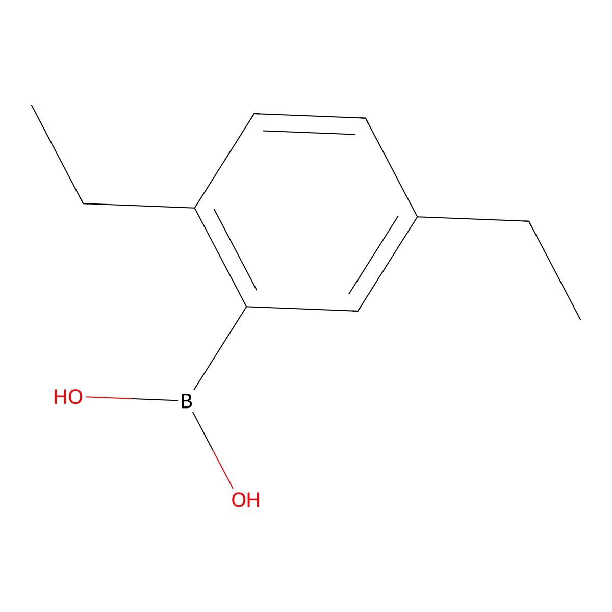 B-(2,5-Diethylphenyl)boronic acid molecular structure, CAS 1350513-08-4