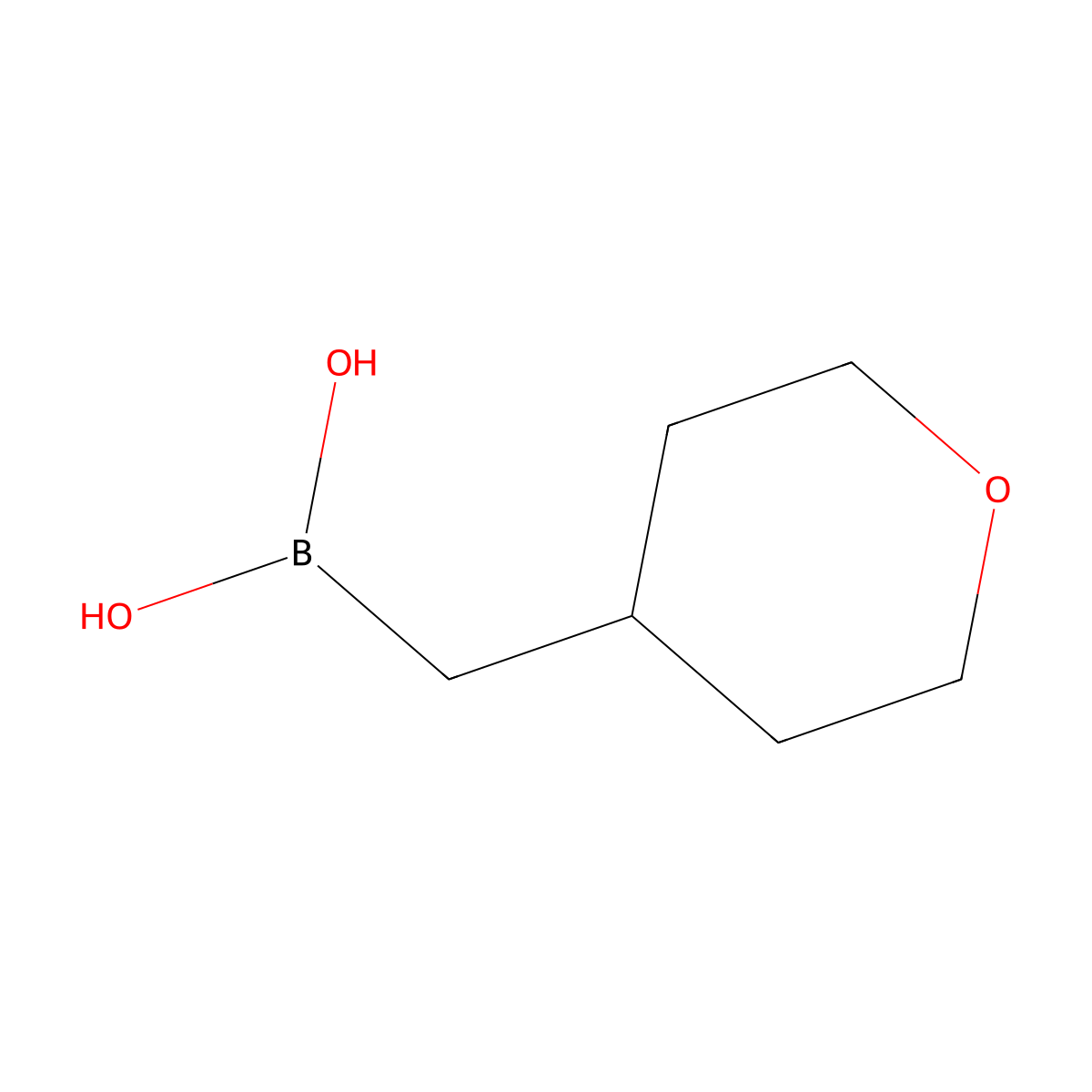 (Oxan-4-ylmethyl)boronic acid molecular structure, CAS 1350513-18-6