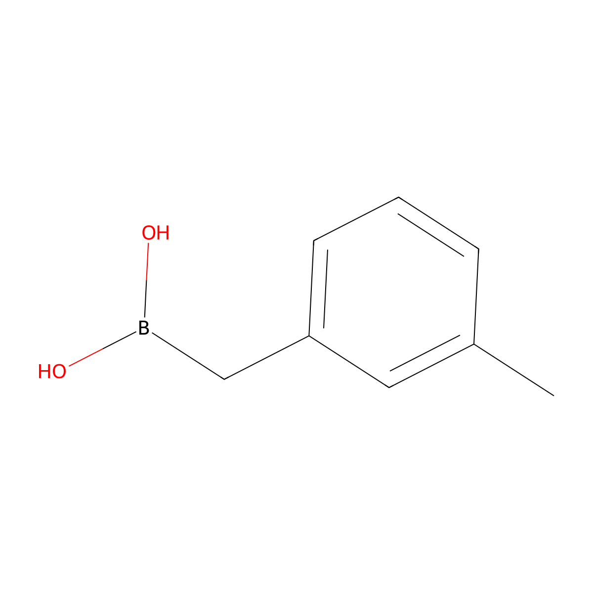 [(3-Methylphenyl)methyl]boronic acid molecular structure, CAS 1350513-40-4