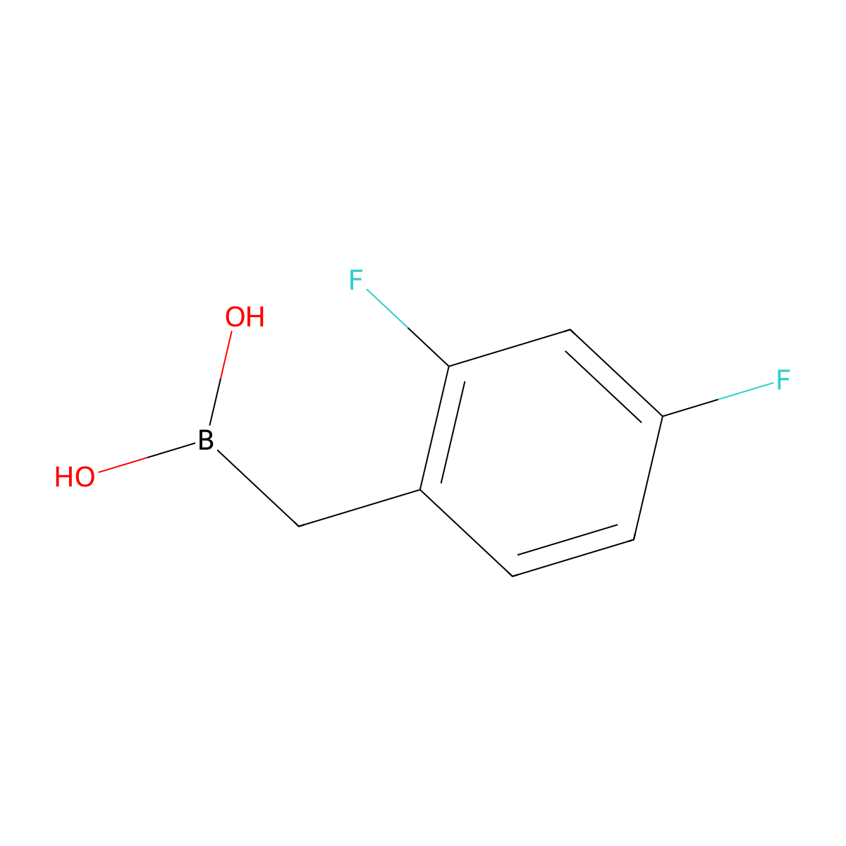 (2,4-Difluorophenyl)methylboronic acid molecular structure, CAS 1350513-42-6