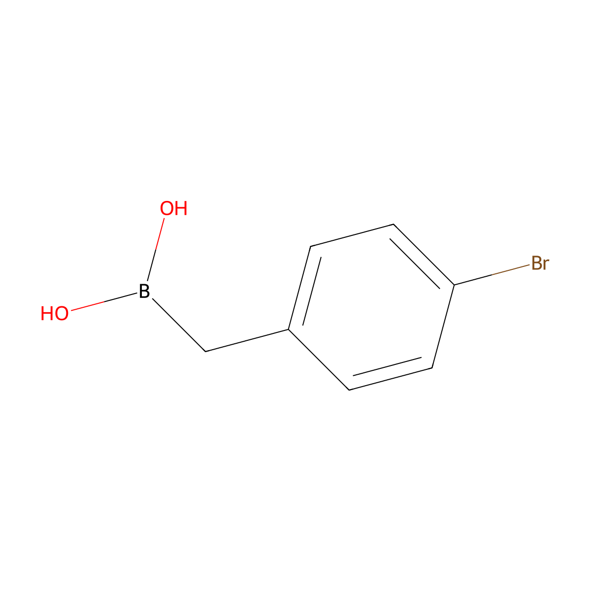 (4-Bromobenzyl)boronic acid molecular structure, CAS 1350513-44-8