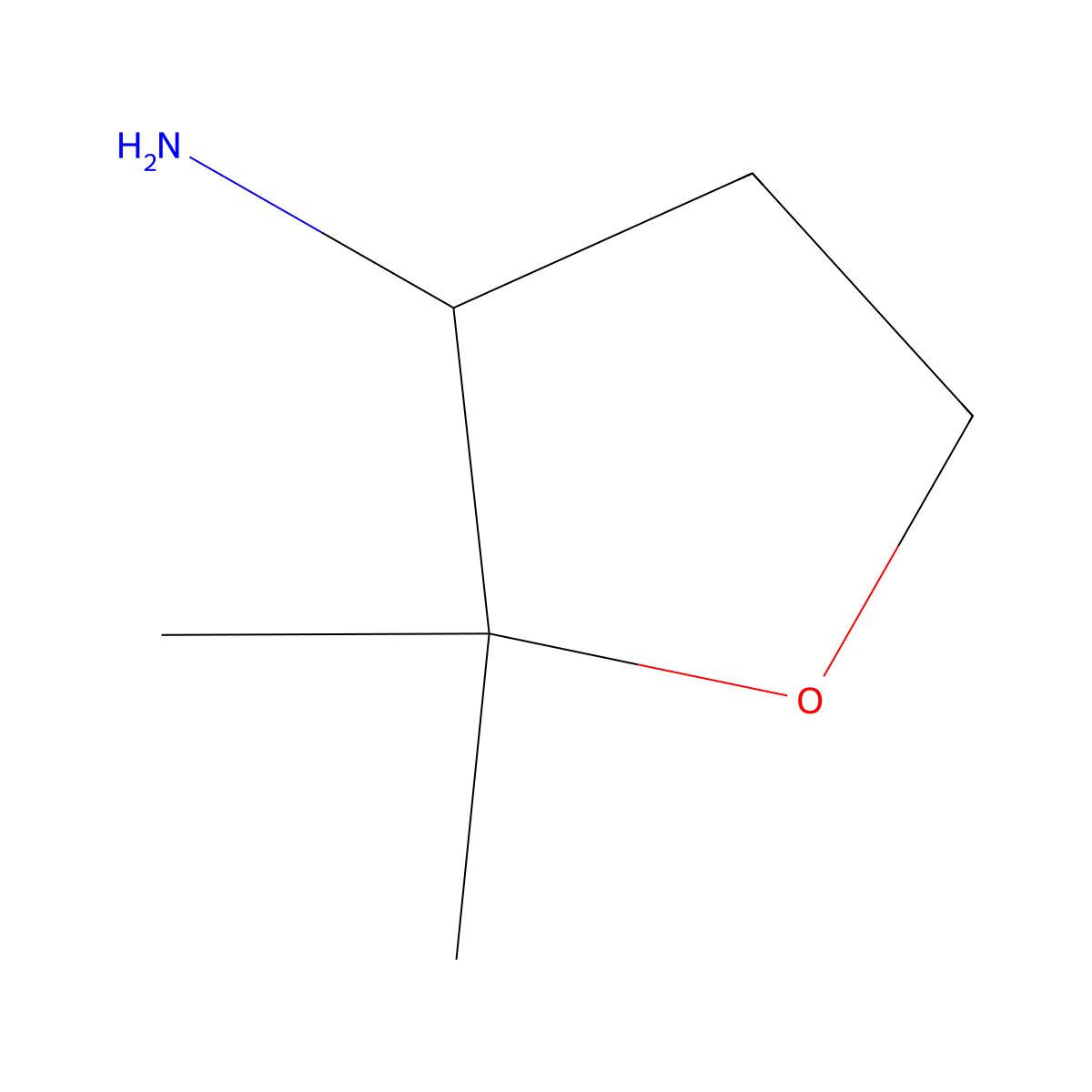 2,2-Dimethyloxolan-3-amine molecular structure, CAS 1350514-80-5