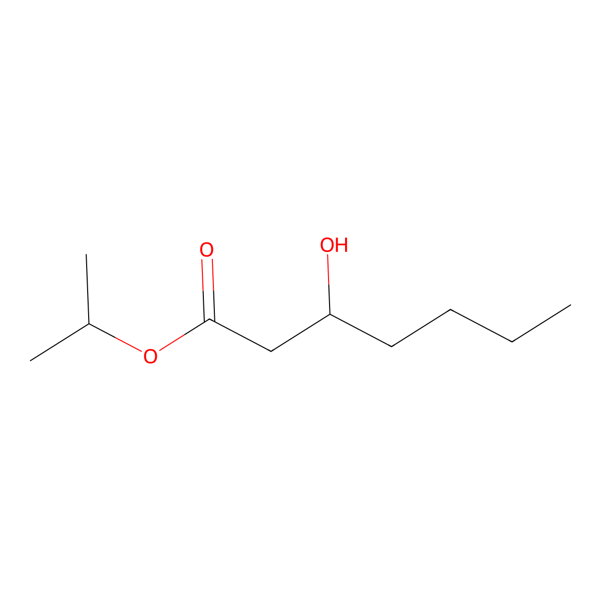 Isopropyl 3-hydroxyheptanoate molecular structure, CAS 1350516-79-8