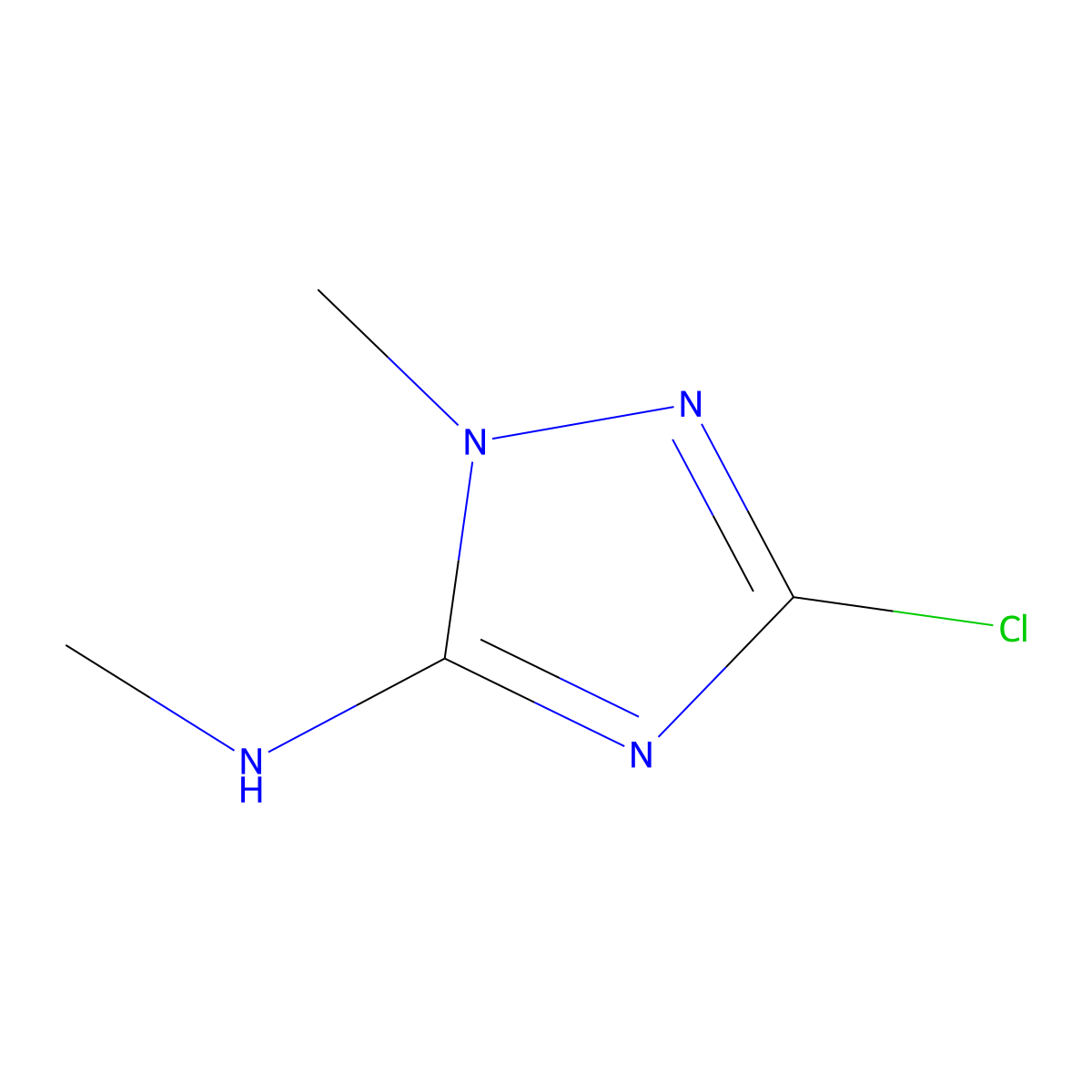 3-chloro-N,1-dimethyl-1H-1,2,4-triazol-5-amine molecular structure, CAS 1350521-76-4