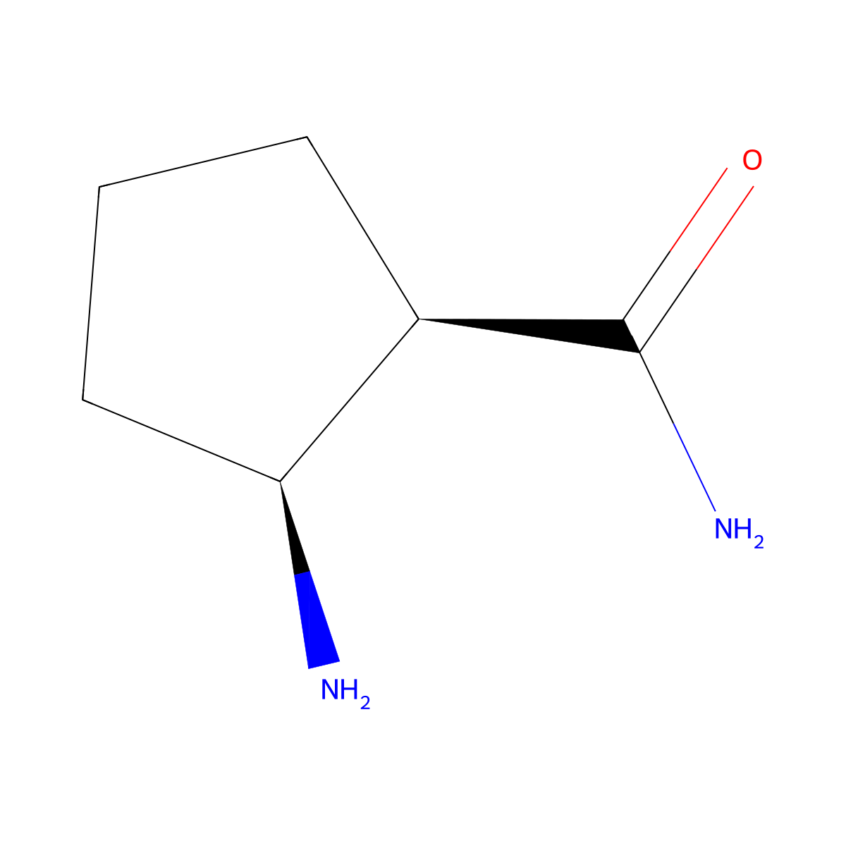 cis-2-Amino-1-cyclopentanecarboxamide molecular structure, CAS 135053-11-1
